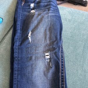 Miss Me Light and Dark Blue Jeans